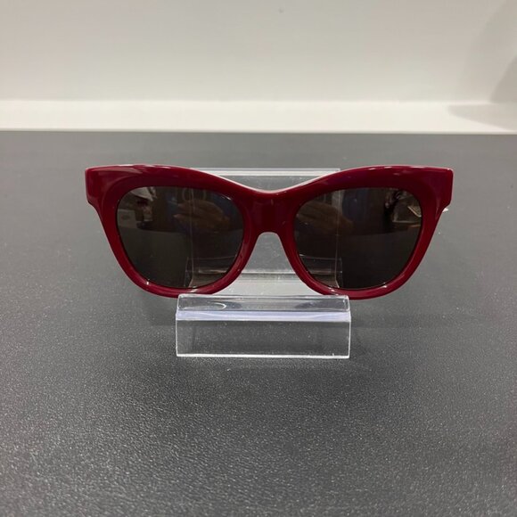 Burberry Sunglasses Bordeaux Red Cat Eye Frames with Brown Lenses (JB1332) - Picture 1 of 5